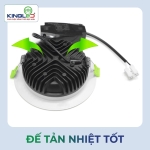 Đèn LED âm trần DIAMOND 10W DDL-10SS-T120-DM Kingled chính hãng